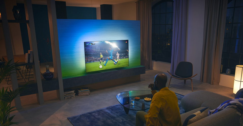 Sportskamp med OLED-TV