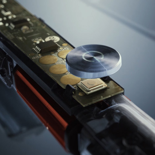 Et n&aelig;rbilde av den indre funksjonen til en maskin.